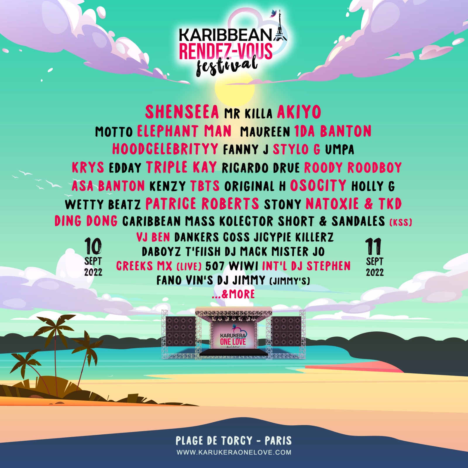Line-up officiel de Karibbean Rendez-Vous 2022 à Paris